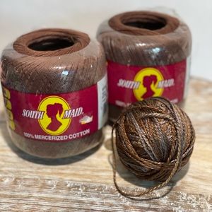 South Maid brown thread & yarn lot